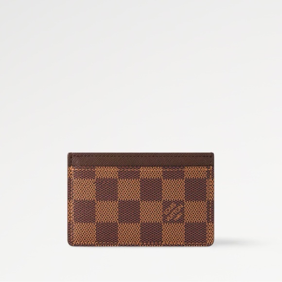 Louis Vuitton Card Holder with Distinctive Checkered Pattern - Picture 1 of 6